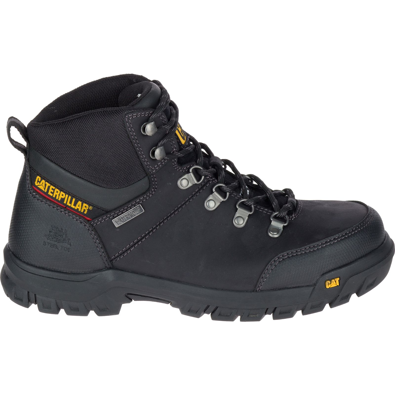 Caterpillar Boots Sale Pakistan - Caterpillar Framework S3 Wr Hro Sra Steel Toe Mens Work Boots Black (439250-OZV)